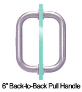6 inch Chrome Back-To-Back Pull Handle