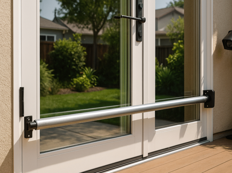 how to secure patio doors