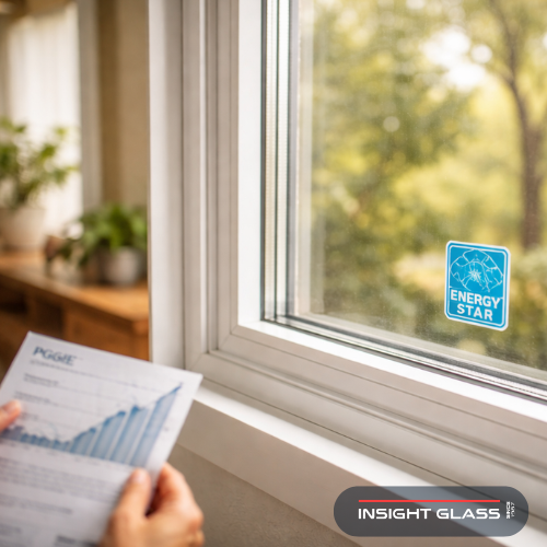 Energy-efficient dual-pane windows showing cost savings from window replacement Benicia homeowners invest in