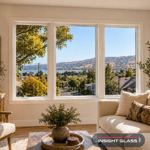 Modern Low-E dual-pane windows in a bright living room showing why Martinez homeowners choose energy-saving window replacement